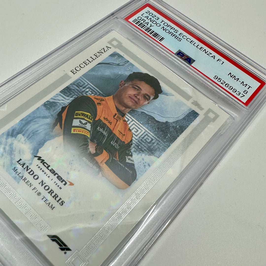 PSA 8 - 34/75 Lando Norris - Gray - 2023 Topps Eccellenza F1