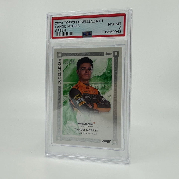 PSA 8 - /99 Lando Norris - Green - 2023 Topps Eccellenza