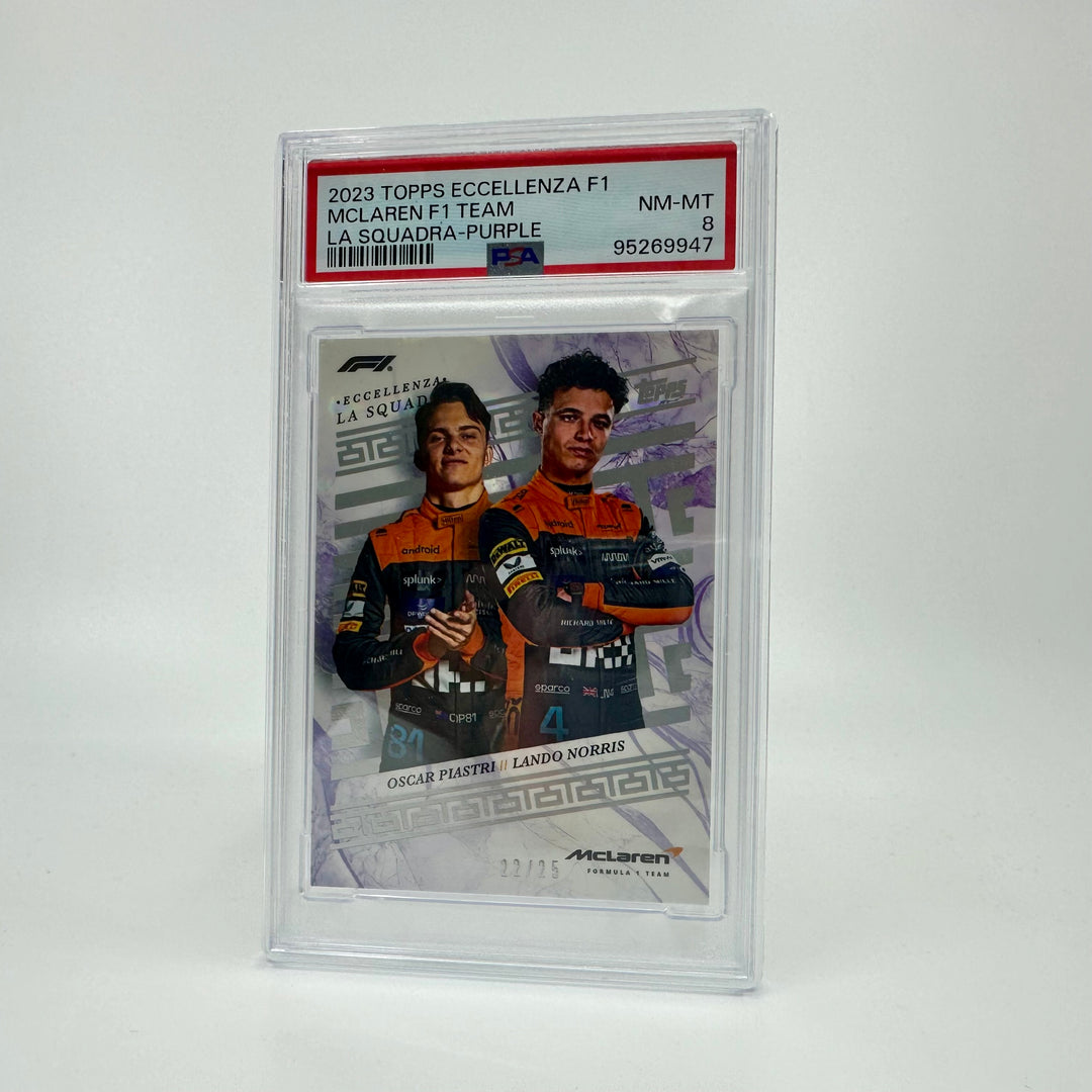 PSA 8 - /25 Norris/Piastri - McLaren F1 Team - Purple - 2023 Eccellenza La Squadra