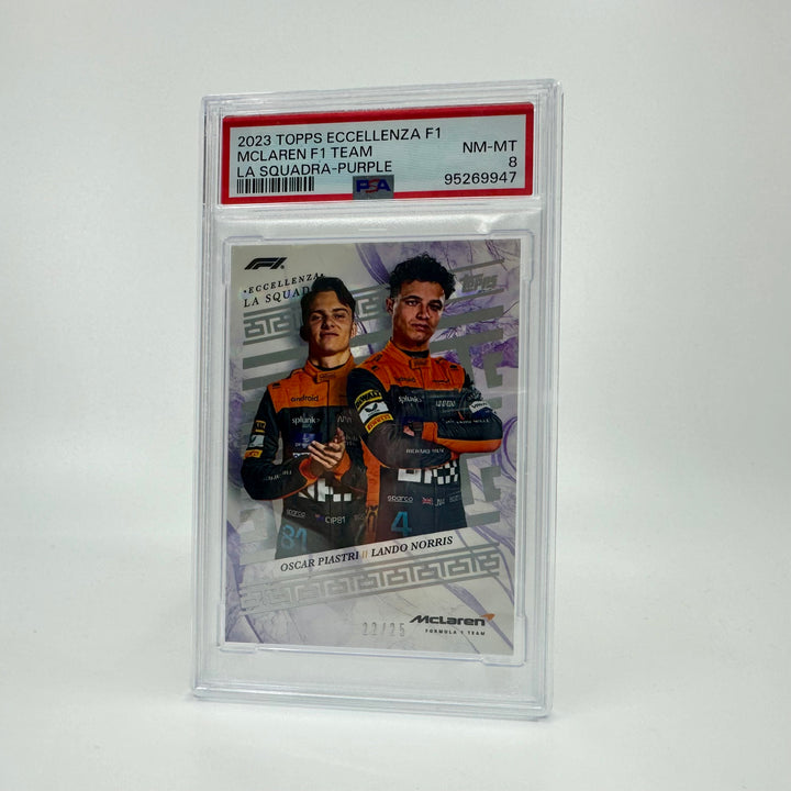 PSA 8 - /25 Norris/Piastri - McLaren F1 Team - Purple - 2023 Eccellenza La Squadra
