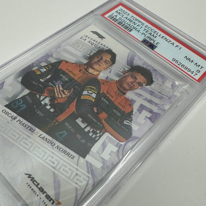 PSA 8 - /25 Norris/Piastri - McLaren F1 Team - Purple - 2023 Eccellenza La Squadra
