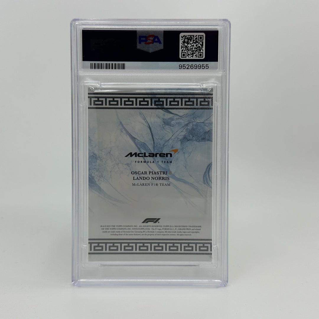 PSA 9 - /75 Norris/Piastri - McLaren F1 Team - Gray - 2023 Eccellenza La Squadra