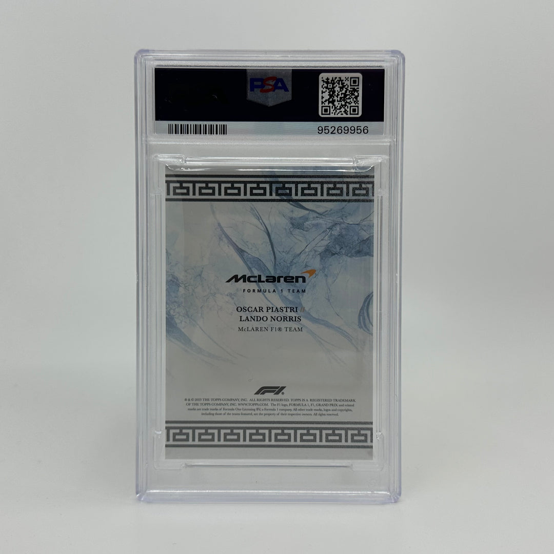 PSA 10 - /75 Norris/Piastri - McLaren F1 Team - Gray - 2023 Eccellenza La Squadra