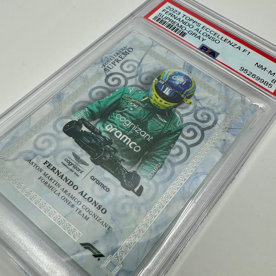 PSA 8 - 01/75 - Fernando Alonso - Gray - 2023 Topps Eccellenza Supremo