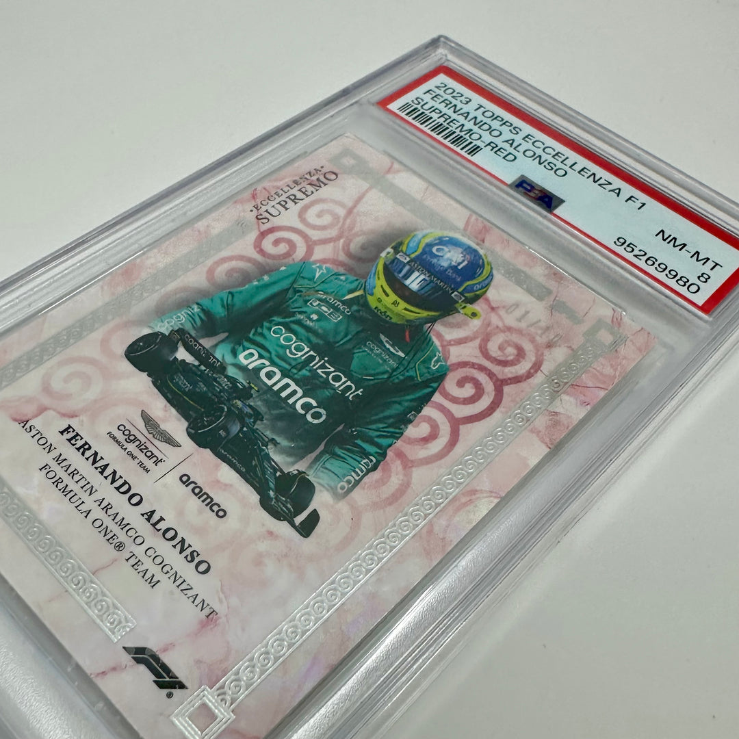 PSA 8 - 01/10 - Fernando Alonso - Red - 2023 Topps Eccellenza Supremo