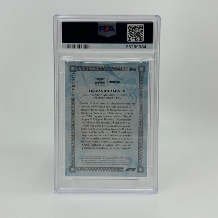 PSA 9 - 06/49 - Fernando Alonso - Blue - 2023 Topps Eccellenza Supremo