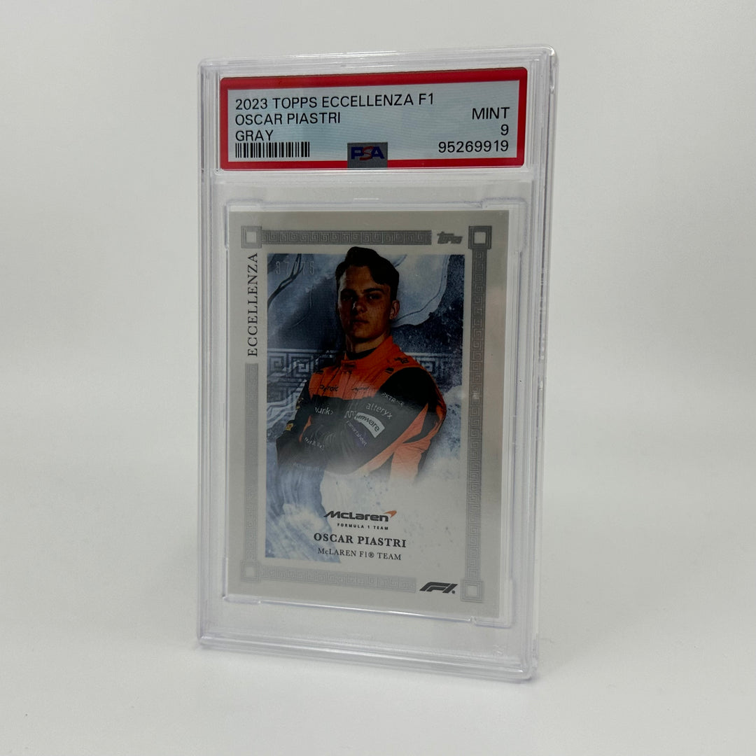 PSA 9 - /75 Oscar Piastri - Gray - 2023 Topps Eccellenza F1