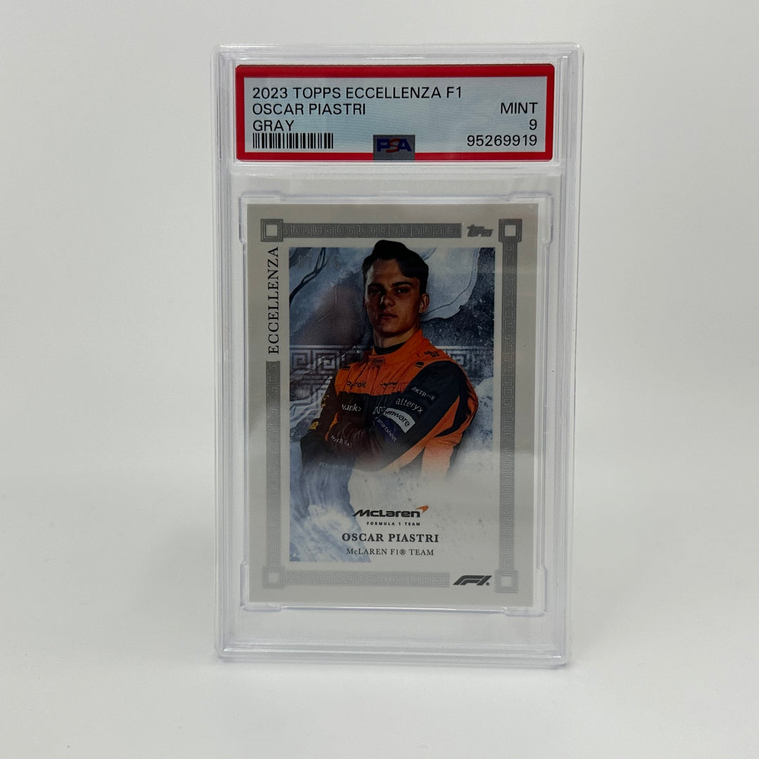 PSA 9 - /75 Oscar Piastri - Gray - 2023 Topps Eccellenza F1