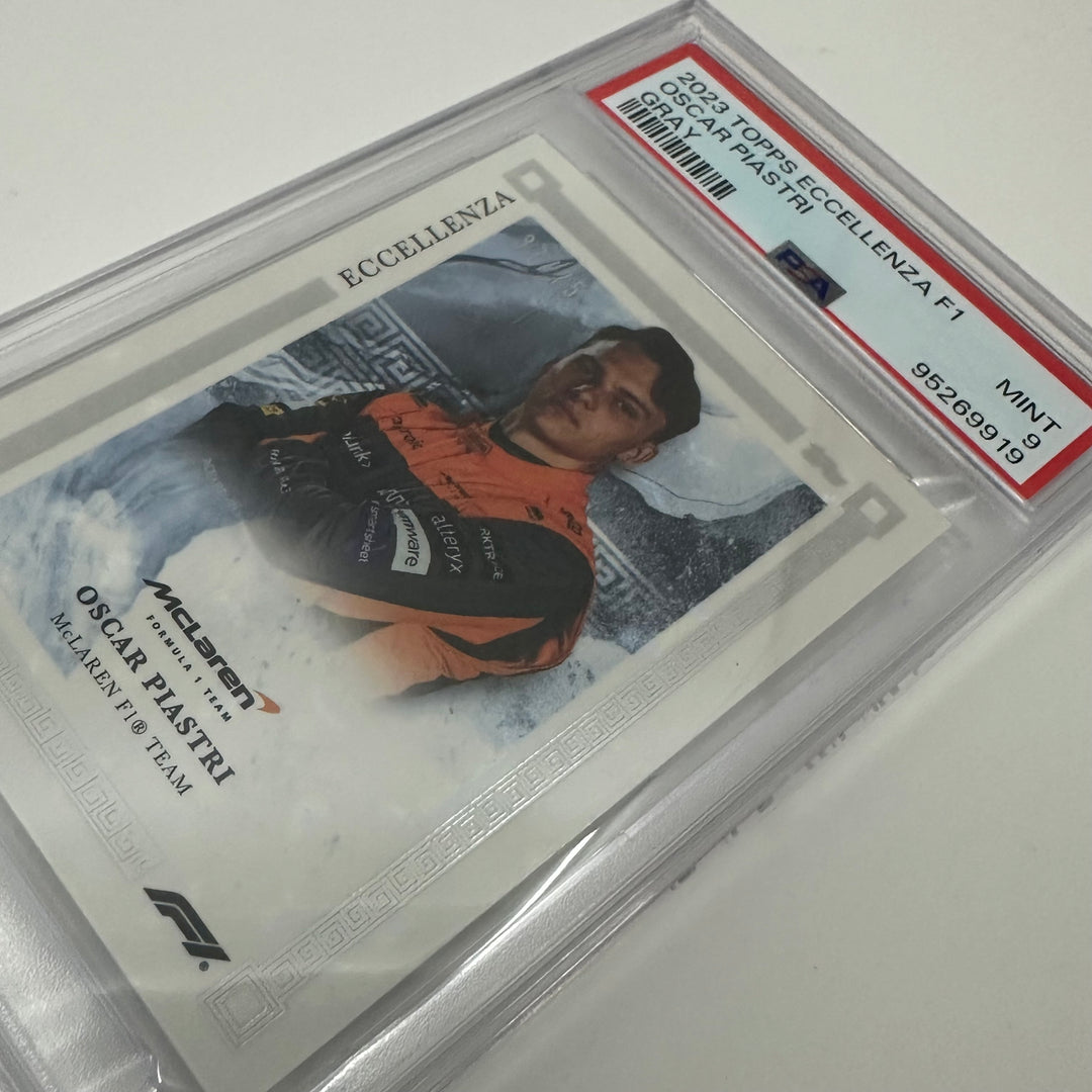 PSA 9 - /75 Oscar Piastri - Gray - 2023 Topps Eccellenza F1