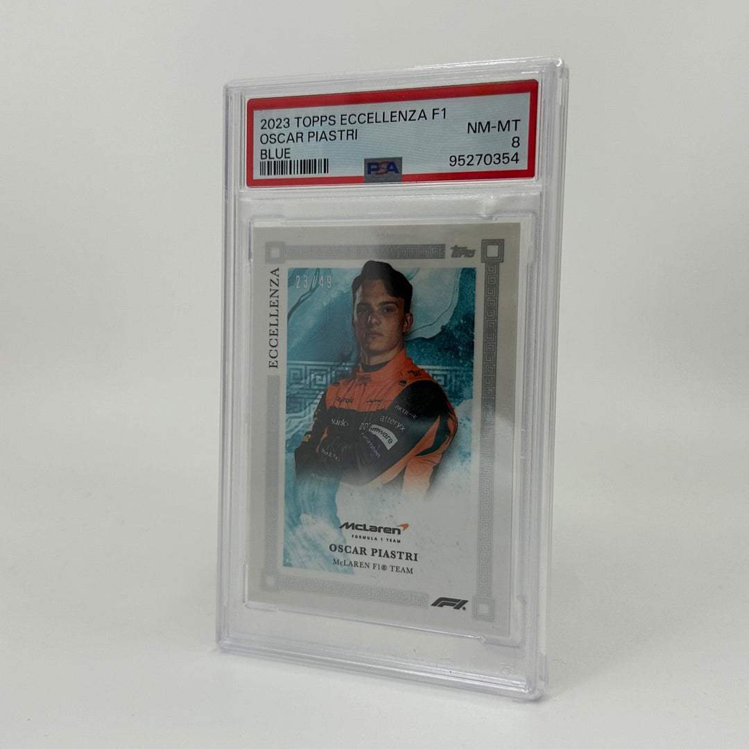 PSA 8 - /49 Oscar Piastri - Blue - 2023 Topps Eccellenza F1