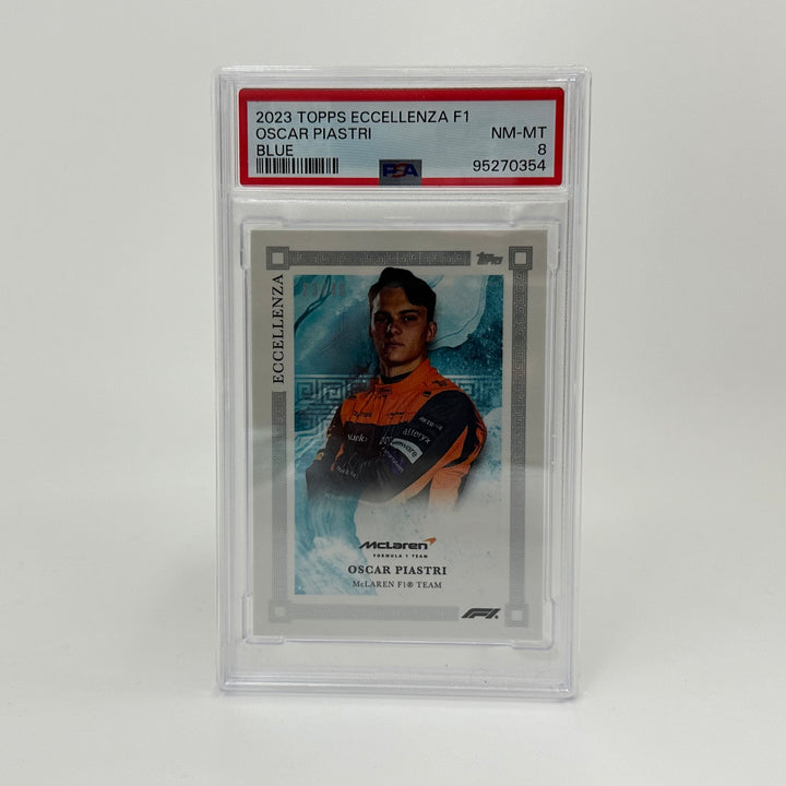 PSA 8 - /49 Oscar Piastri - Blue - 2023 Topps Eccellenza F1