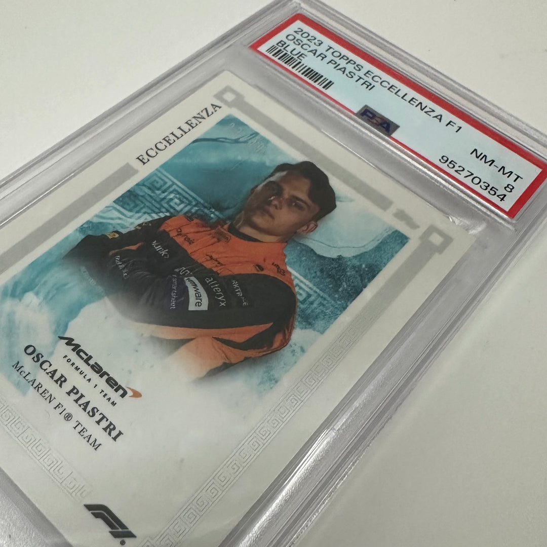 PSA 8 - /49 Oscar Piastri - Blue - 2023 Topps Eccellenza F1