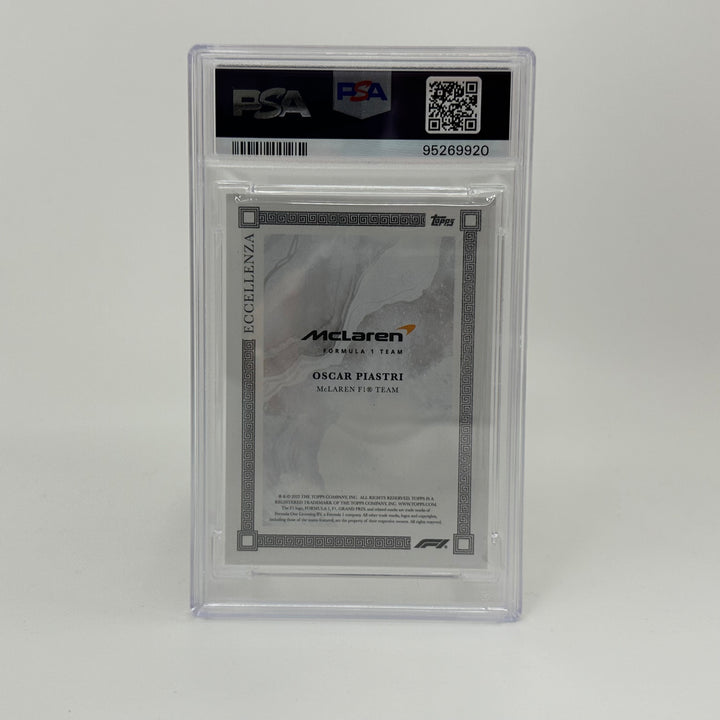 PSA 8 - /75 Oscar Piastri - Gray - 2023 Topps Eccellenza F1