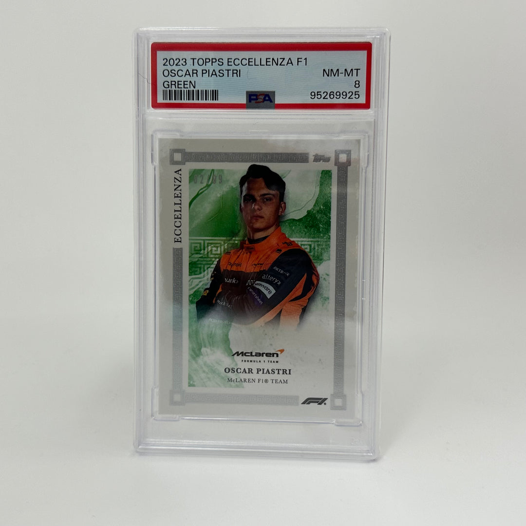 PSA 8 - /99 Oscar Piastri - Green - 2023 Topps Eccellenza F1