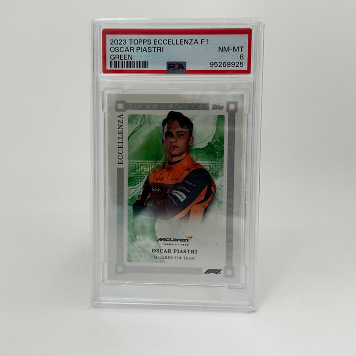 PSA 8 - /99 Oscar Piastri - Green - 2023 Topps Eccellenza F1