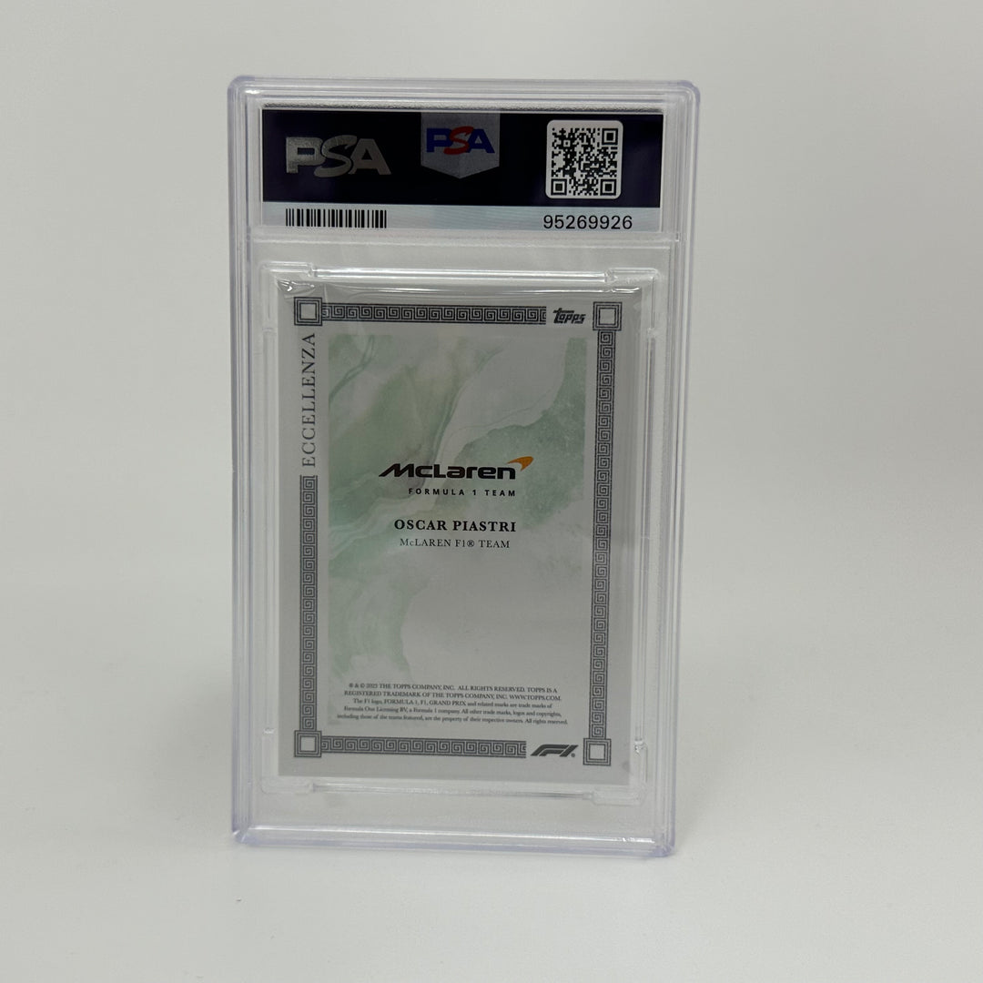 PSA 10 - 69/99 Oscar Piastri - Green - 2023 Topps Eccellenza F1