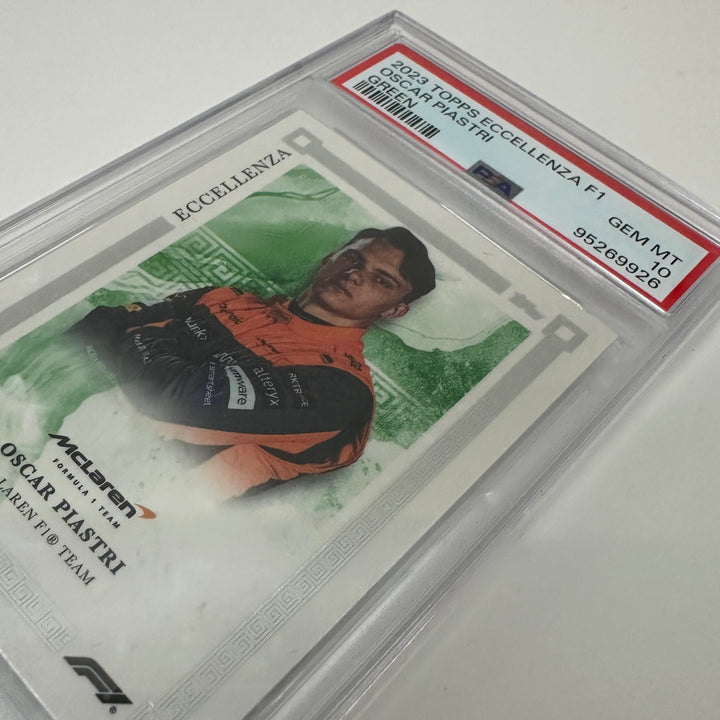 PSA 10 - 69/99 Oscar Piastri - Green - 2023 Topps Eccellenza F1