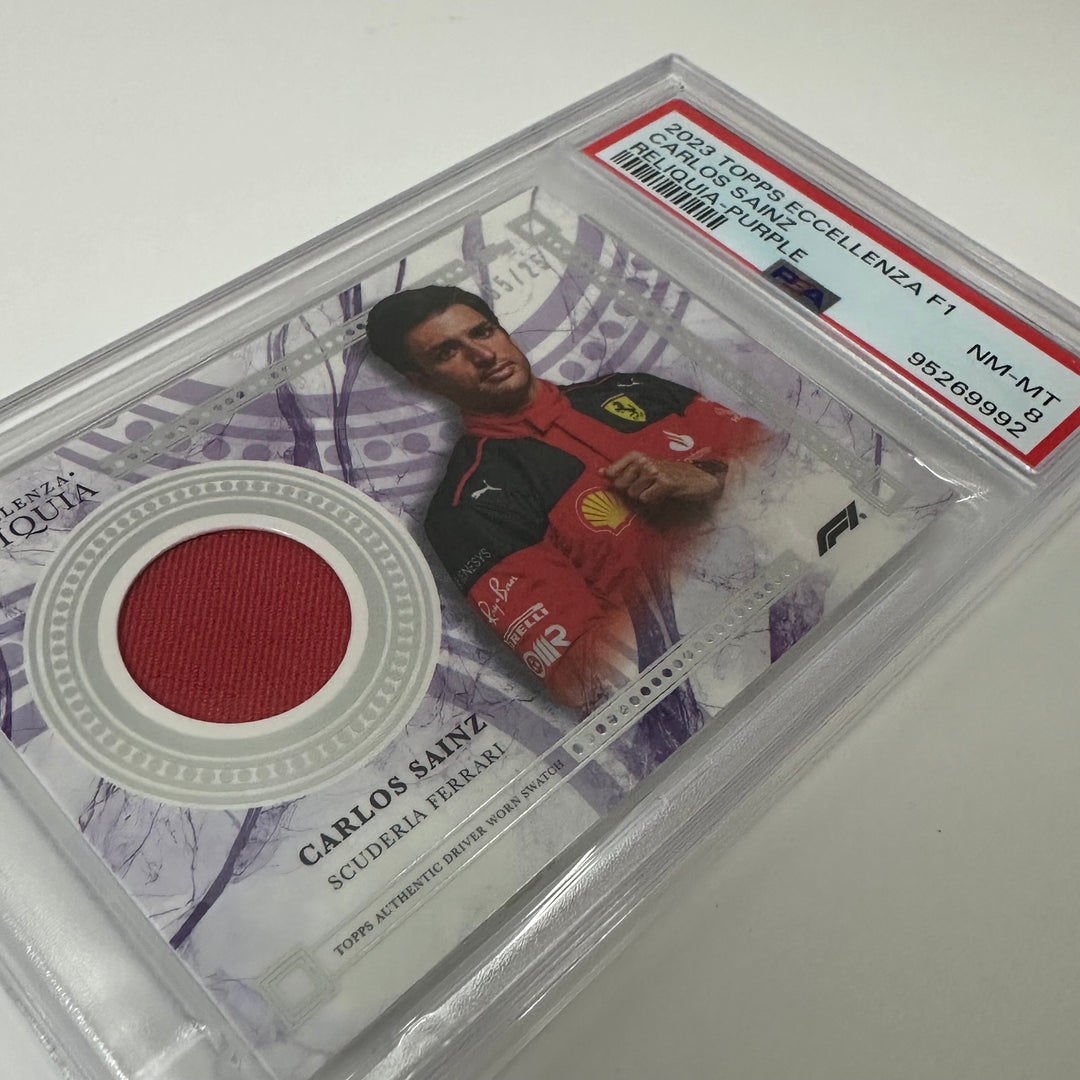 PSA 8 - 05/25 - Carlos Sainz - Purple - 2023 Topps Eccellenza Reliquia