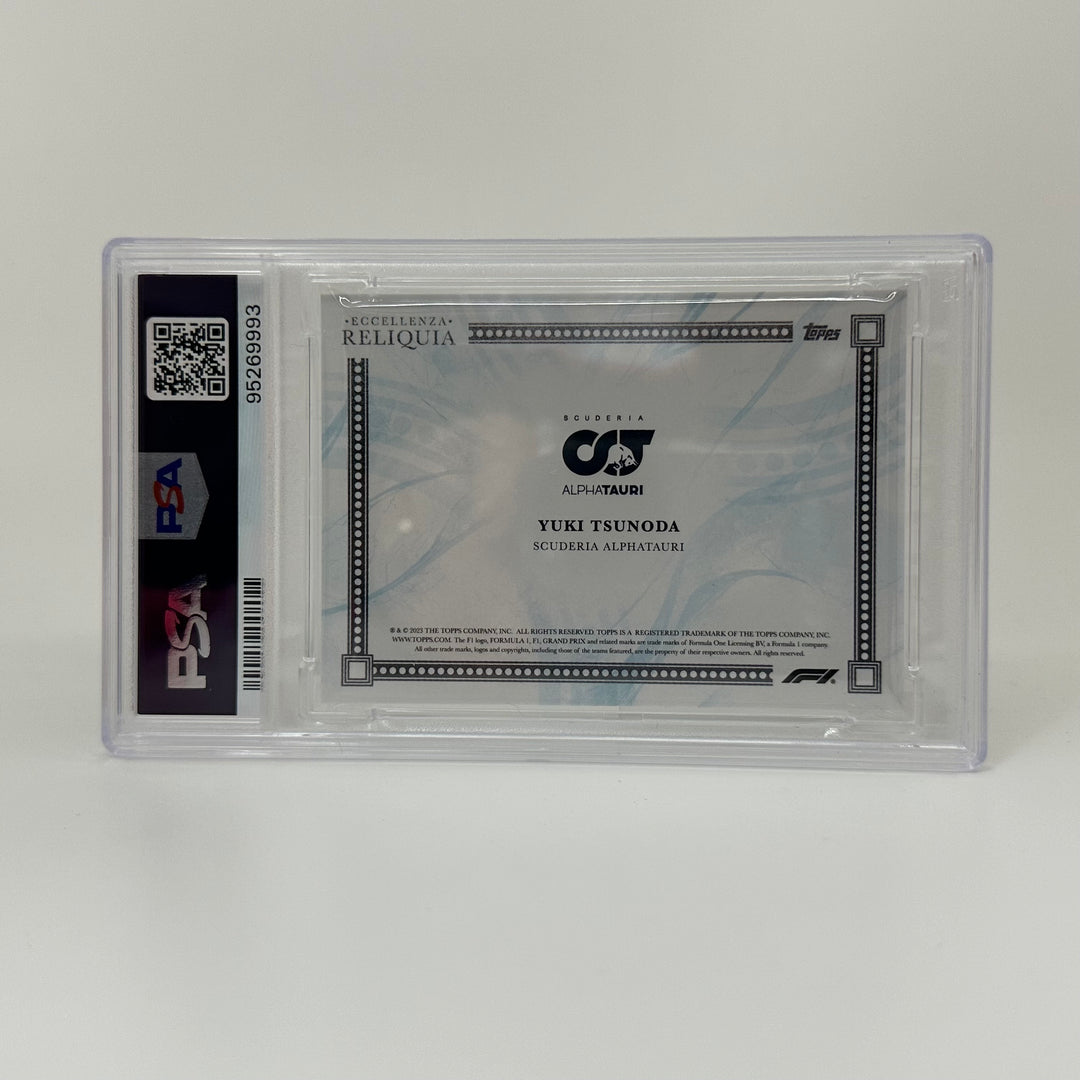 PSA 8 - 30/49 - Yuki Tsunoda - Blue - 2023 Topps Eccellenza Reliquia