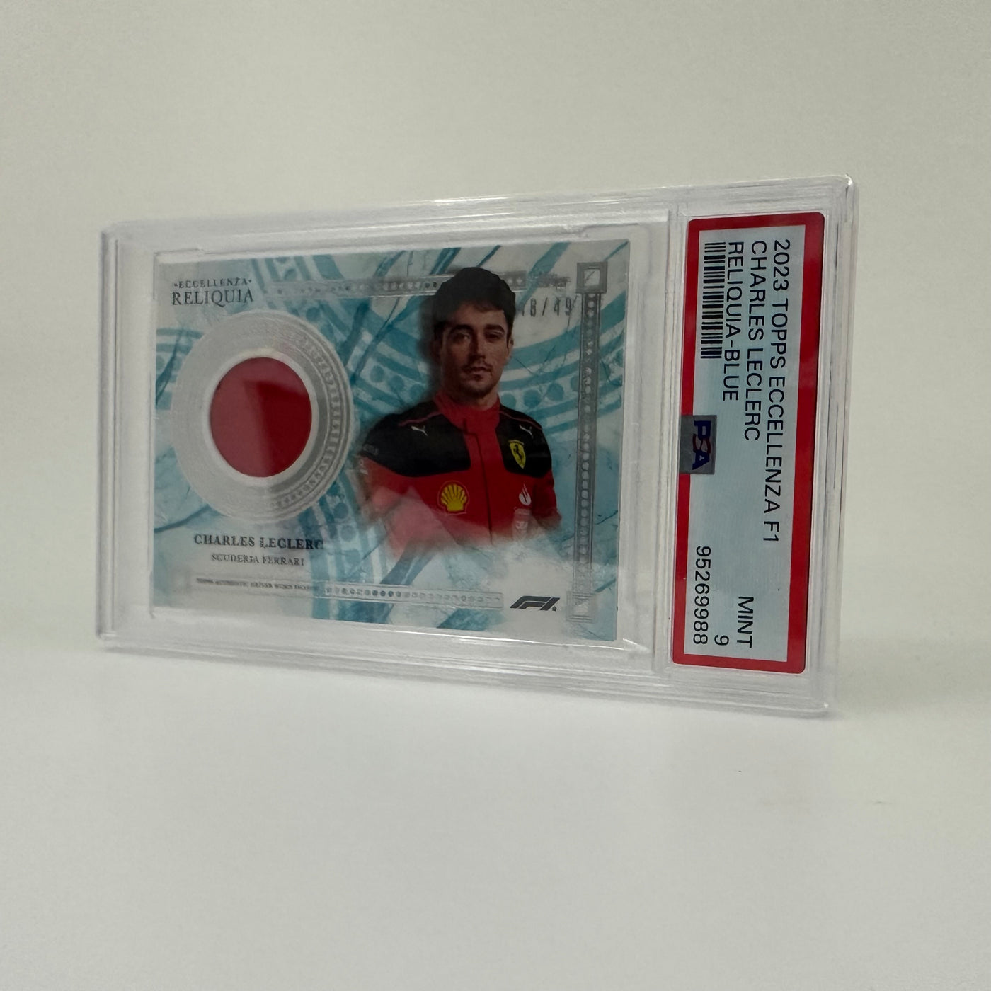 PSA 9 - 48/49 - Charles Leclerc - Blue - 2023 Topps Eccellenza Reliquia