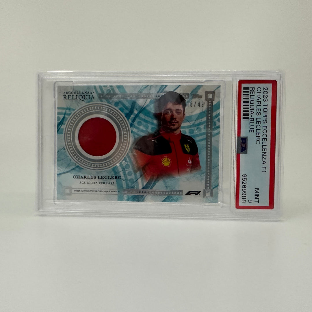 PSA 9 - 48/49 - Charles Leclerc - Blue - 2023 Topps Eccellenza Reliquia