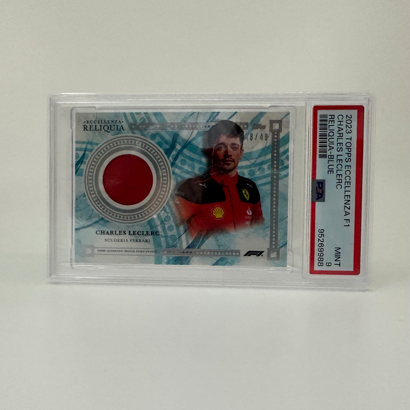 PSA 9 - 48/49 - Charles Leclerc - Blue - 2023 Topps Eccellenza Reliquia