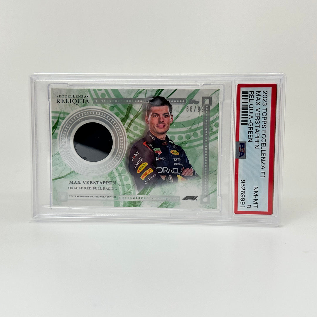 PSA 8 - 66/99 - Max Verstappen - Green - 2023 Topps Eccellenza Reliquia