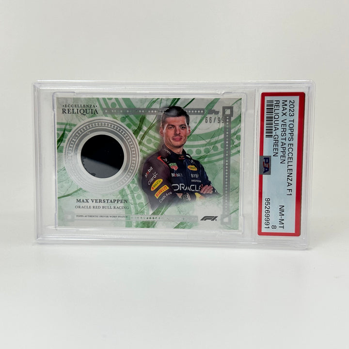 PSA 8 - 66/99 - Max Verstappen - Green - 2023 Topps Eccellenza Reliquia