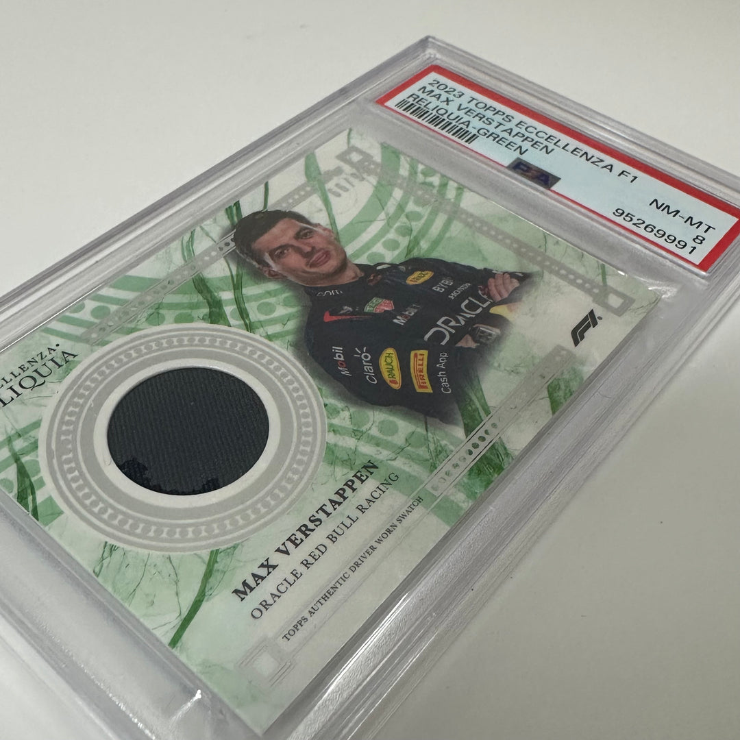 PSA 8 - 66/99 - Max Verstappen - Green - 2023 Topps Eccellenza Reliquia