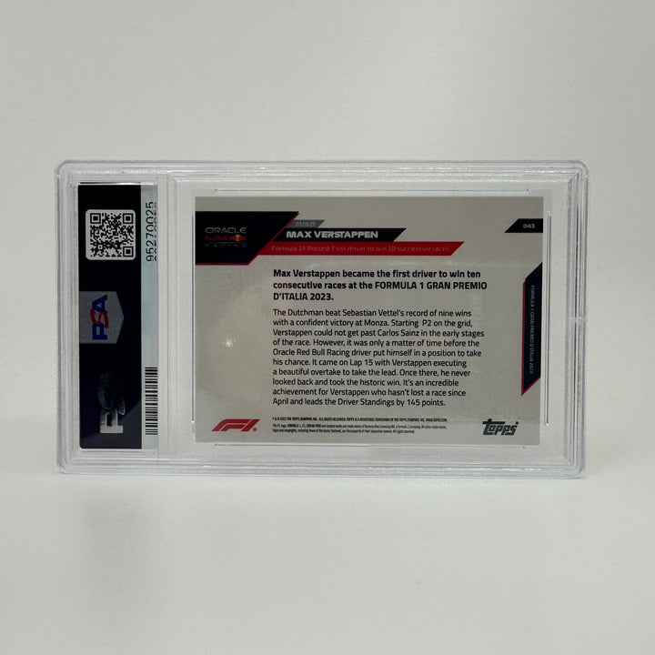 PSA 8 - /99 - Max Verstappen #43 - Red