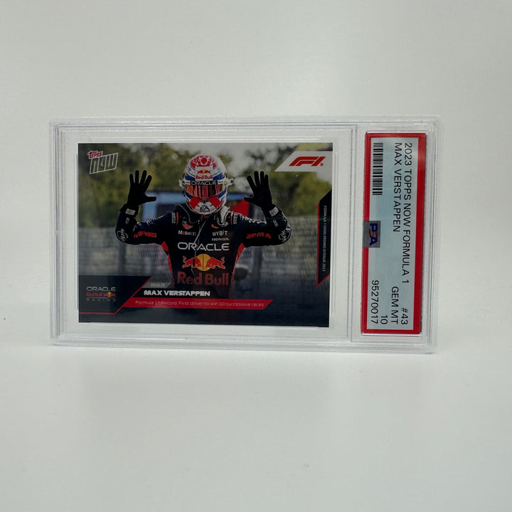 PSA 10 - Max Verstappen - 2023 Topps Now #43 - 10 Wins