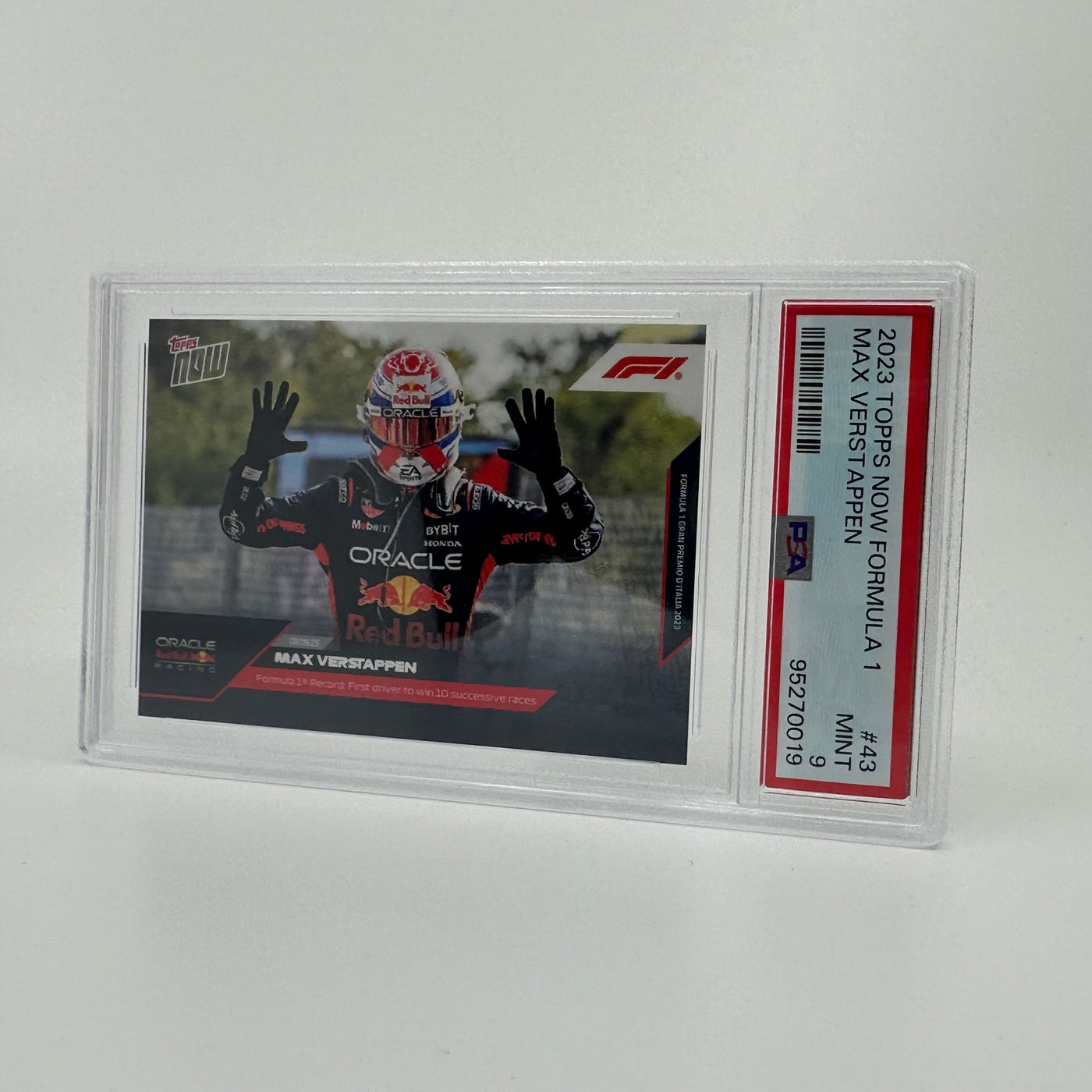 PSA 9 - Max Verstappen - 2023 Topps Now #43 - 10 Wins