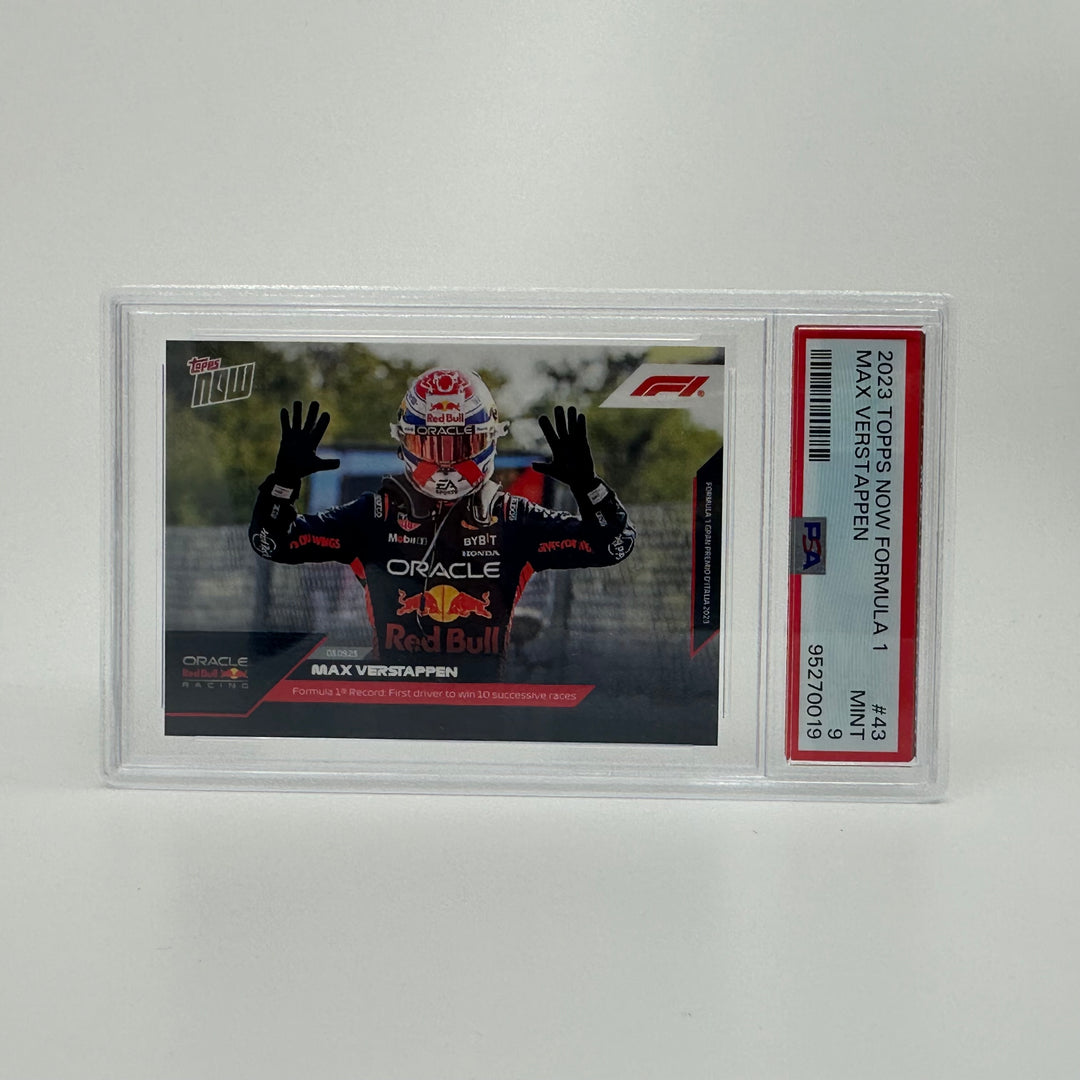 PSA 9 - Max Verstappen - 2023 Topps Now #43 - 10 Wins