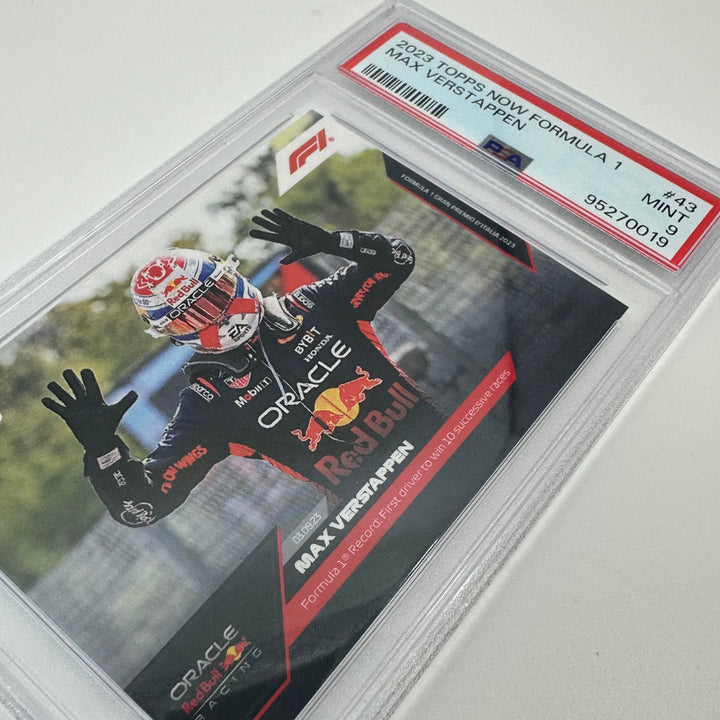 PSA 9 - Max Verstappen - 2023 Topps Now #43 - 10 Wins