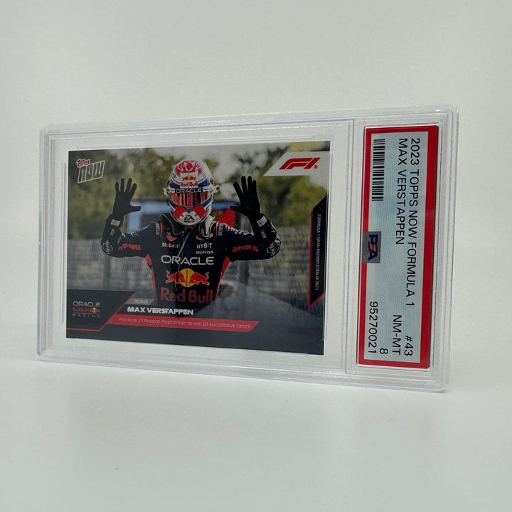 PSA 8 - Max Verstappen - 2023 Topps Now #43 - 10 Wins