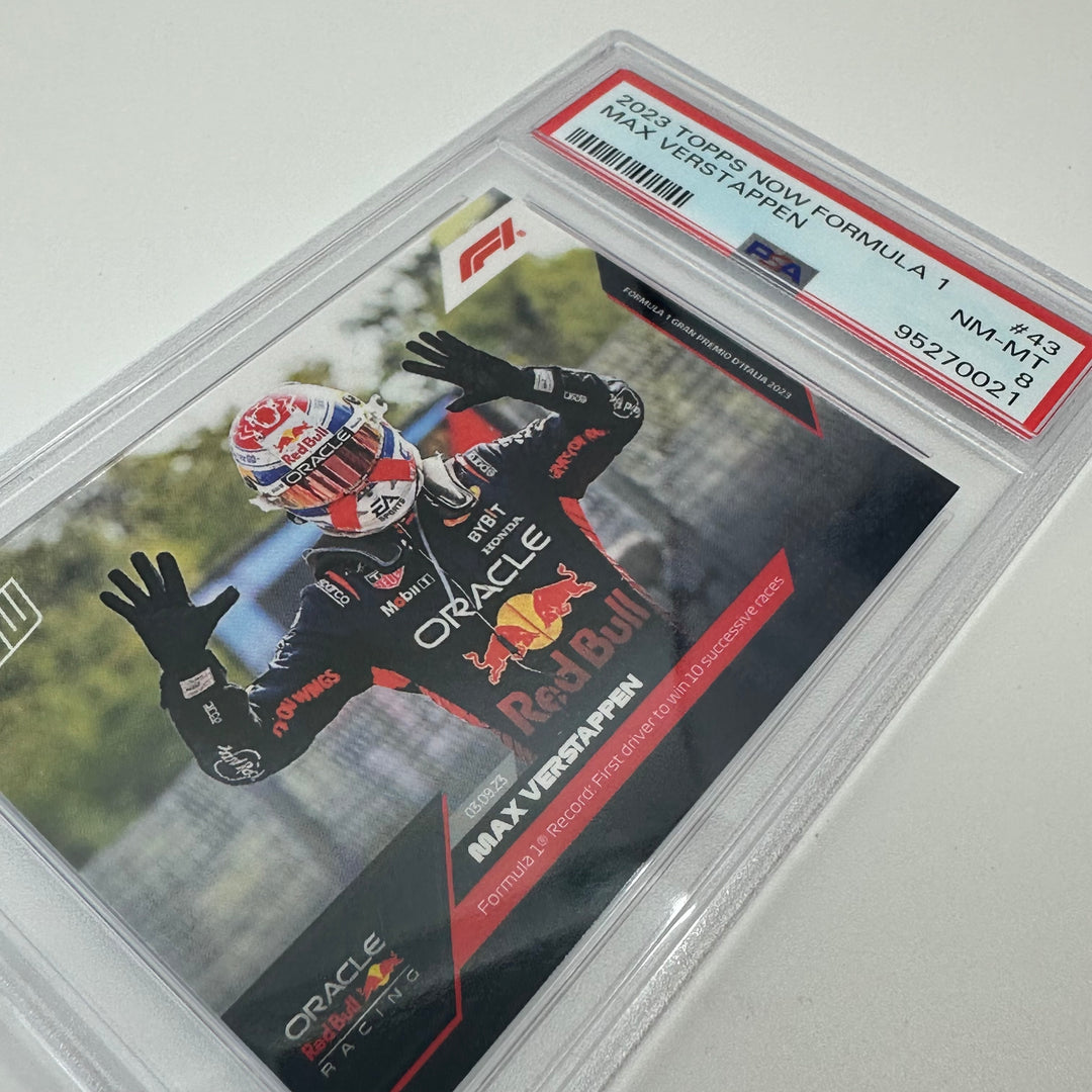 PSA 8 - Max Verstappen - 2023 Topps Now #43 - 10 Wins