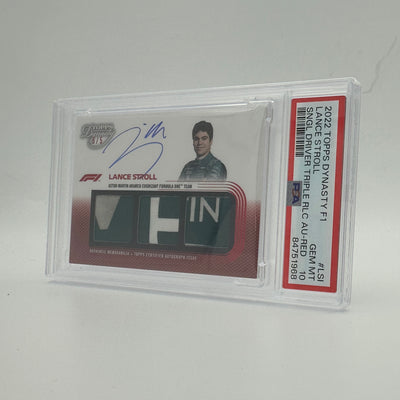 PSA 10 - 5/5 Red - Lance Stroll #LSI - 2022 Topps Dynasty Triple Relic