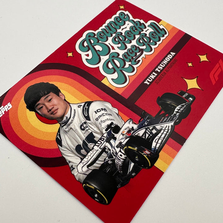 5/5 Red - Yuki Tsunoda - 2022 Topps Formula 1 - Bounce, Rock, Race, Rolle