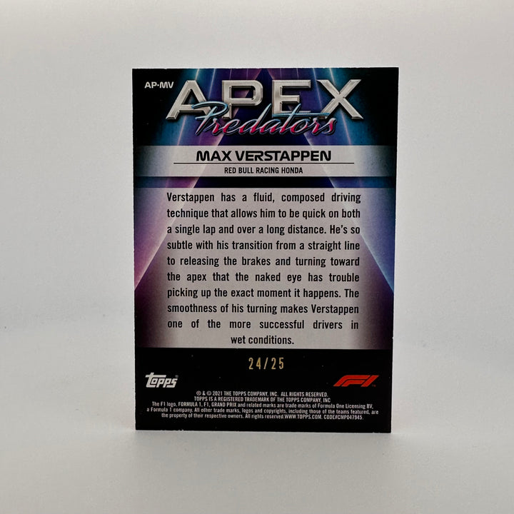 24/25 Orange - Max Verstappen #APMV - 2021 Formula 1 - Apex  Predators