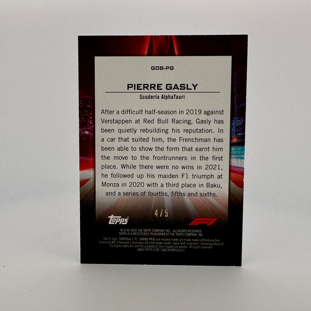 4/5 Red - Pierre Gasly #FOBPG - 2022 Formula 1 - Flash Of Brilliance