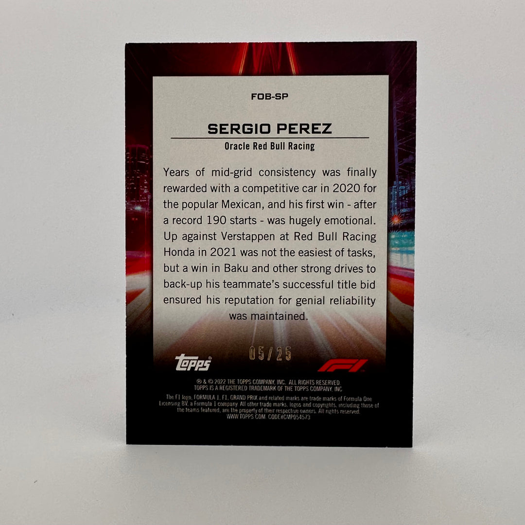 23/25 Orange - Sergio Perez #FOBSP - 2022 Formula 1 - Flash Of Brilliance