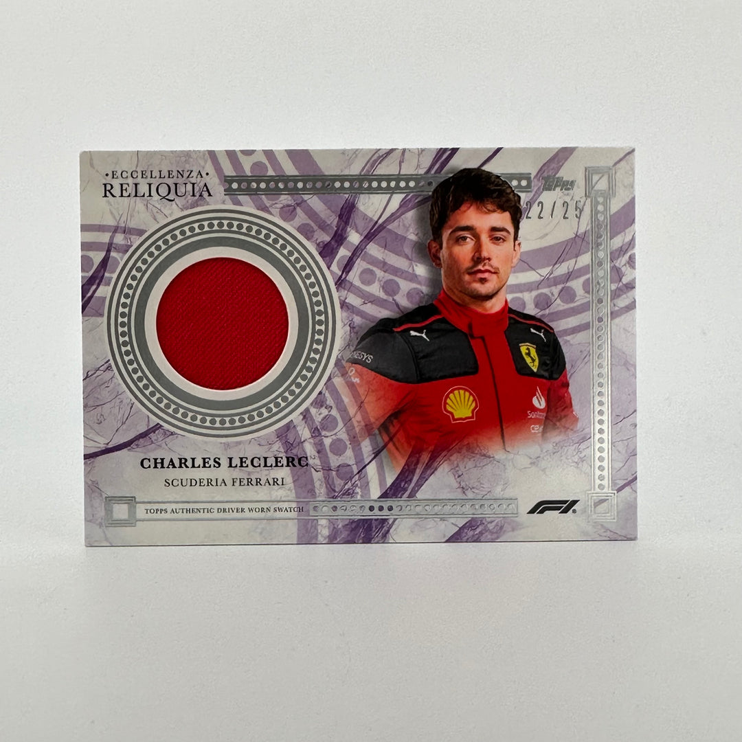 22/25 - Charles Leclerc - Purple - 2023 Topps Eccellenza Reliquia
