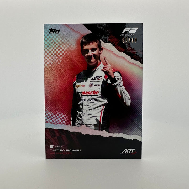 10/10 Red - Theo Pourchaire - 2022 Topps Lights Out