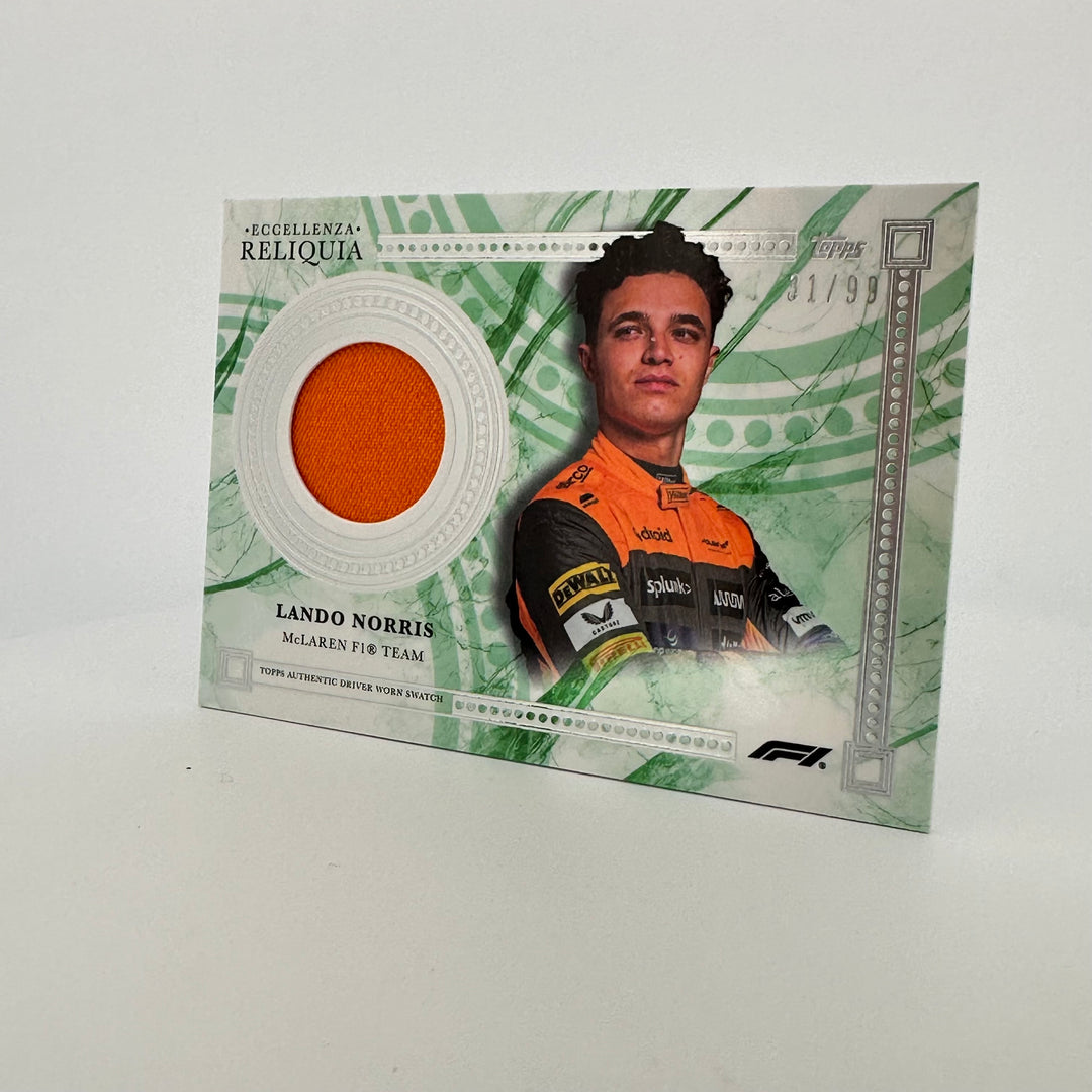 31/99 Green - Lando Norris - 2023 Eccellenza Reliquia - Orange Patch