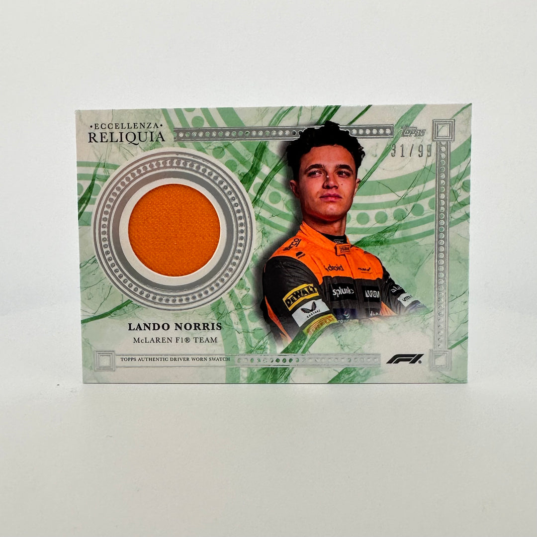 31/99 Green - Lando Norris - 2023 Eccellenza Reliquia - Orange Patch