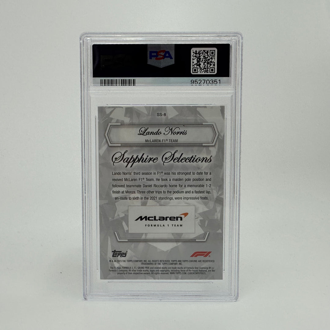 PSA 10 - Lando Norris #SS8 - Sapphire Selections - 2023 Topps Chrome F1