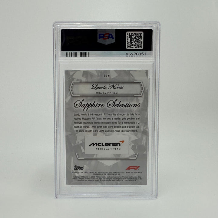 PSA 10 - Lando Norris #SS8 - Sapphire Selections - 2023 Topps Chrome F1