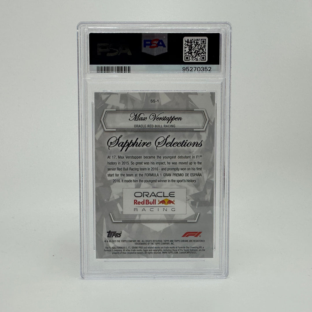 PSA 9 - Max Verstappen #SS1 - 2023 Chrome Sapphire Selections