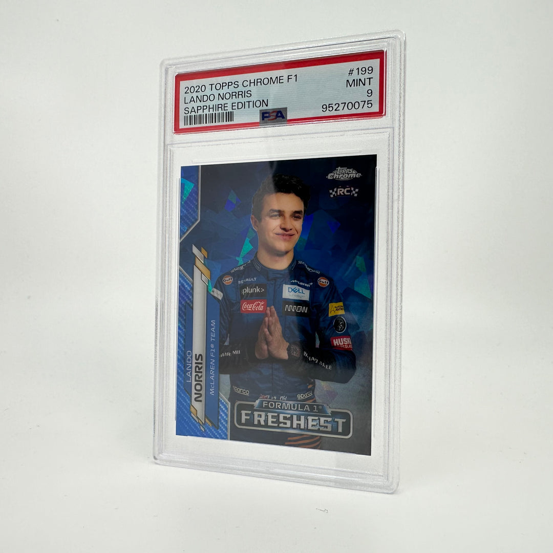 PSA 9 - Lando Norris #199 - 2020 Chrome Sapphire - Rookie Card