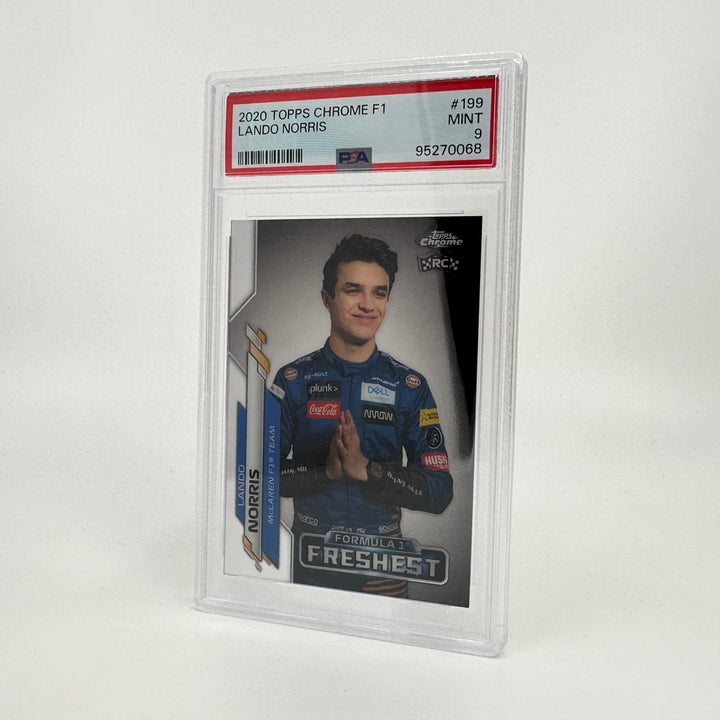 PSA 9 - Lando Norris #199 - 2020 Topps Chrome F1 - F1's Freshest - Rookie Card